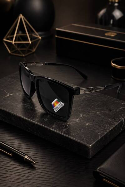 LUPİX Black Adult Polarized Sunglasses