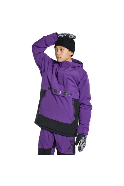 BURTON Frostner 2L Anorak Unisex Çocuk Mor Snowboard Ceketi UNISEX ÇOCUK SNOW...