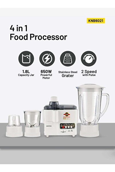 KRYPTON Multifunctional 4 In 1 Juicer and Food Processor, Blender, Chopper & ...