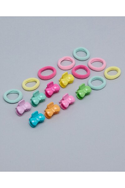 R&B Multipack Ponytail Hairbands & Mini Claw Clips