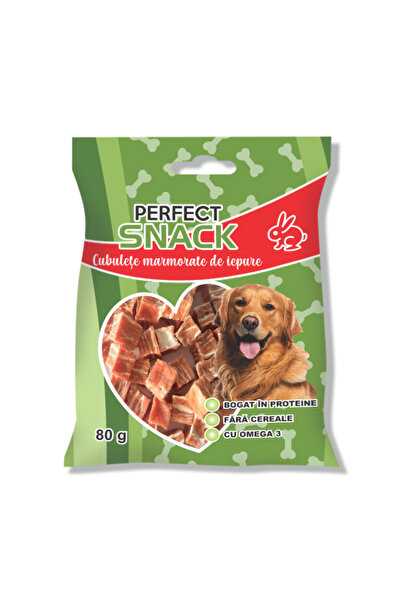 Perfect Snack Cubulete marmorate de iepure, recompense caini 80g