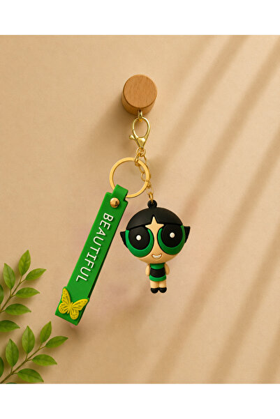 DREAMIOGIFTANDBOX Powerpuff Girls Buttercup Silikon Anahtarlık Kawaii Çanta S...