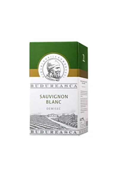 Budureasca vin alb semisec, Sauvignon Blanc, 2 L