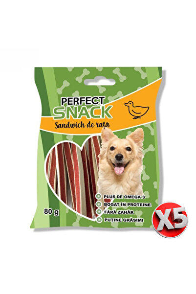 Perfect Snack Pachet 5 buc - Sandwich de rață, recompense caini 80g