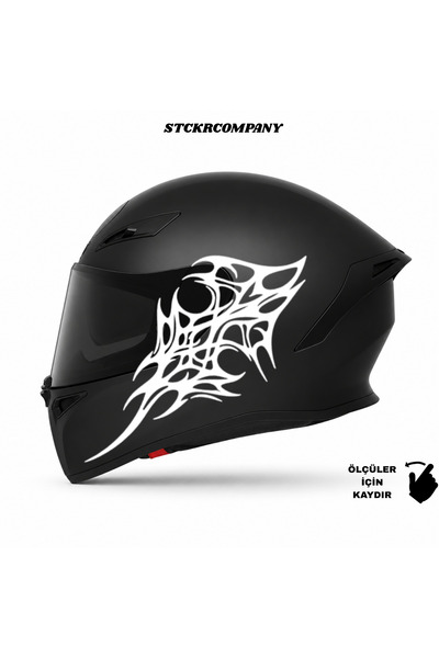 Genel Markalar Tribal Neo Kask Sticker – Motor Kaskı İçin Premium Gothic Sticker - Motor Tribal Sticker