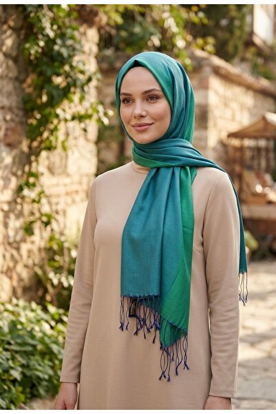 VİZYON شال نسائي بلونين - يمكن استخدامه كحجاب أو كوشاح للرقبة
