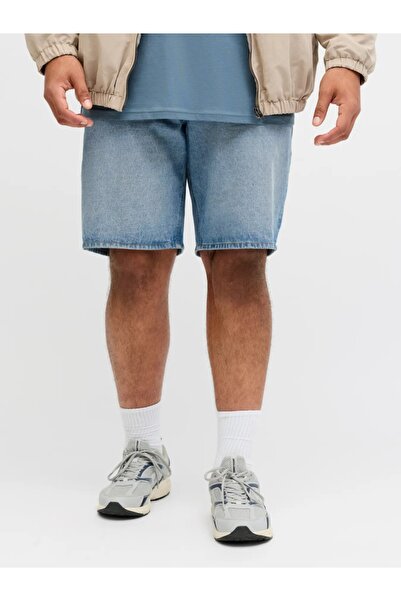 Jack & Jones Plus Pantaloni scurți din denim pentru bărbați, mărimi mari, tal...
