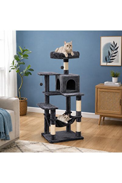 Talis Felinax Talis Cat Set, Sisal with 2 Houses, Hammock, Platforms and Scra...
