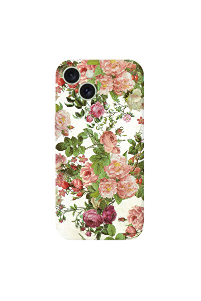 Other Apple iPhone 15 Plus Pink roses 2 Transparent Silicone TPU Θήκη