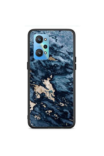 Other Realme Gt Neo 2 Marble Blue Gold Black Glossy Θήκη
