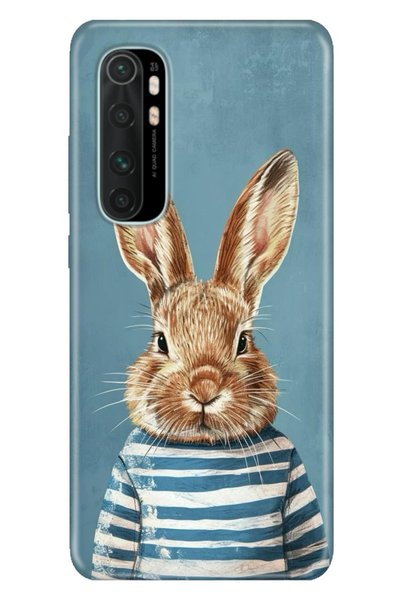 Cekuonline Xiaomi Mi Note 10 Lite Kılıf Kolejli Tavşan Temalı Desenli Darbe E...