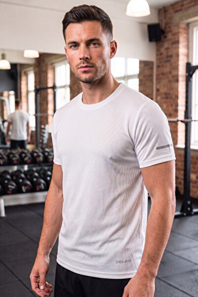 GENIUS STORE Men's Sports T-Shirt Quick-Drying Breathable Polyester Fabric Fi...