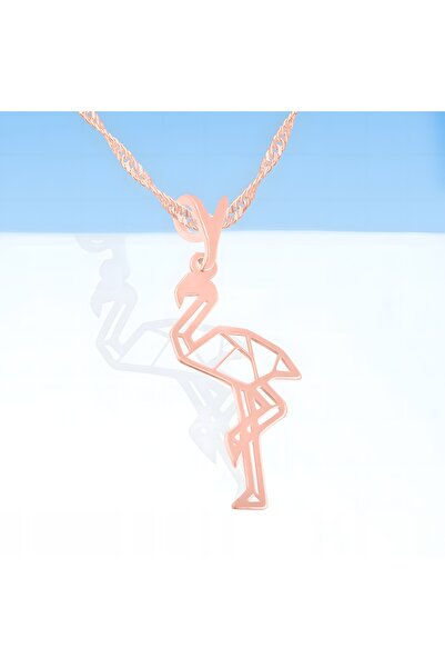 Larezo 925 Sterling Silver Necklace with Rose Gold Plated, Swan Bird Pendant,...