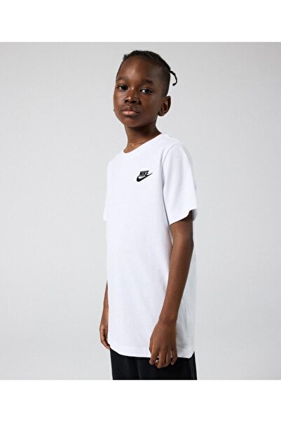 Nike Nsw Tee Emb Futura Kids bela pamučna majica