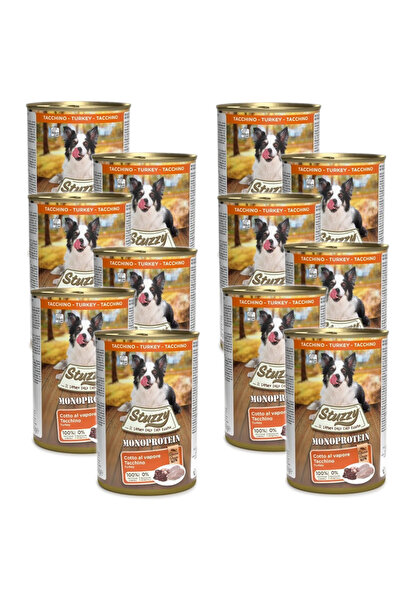 Stuzzy Monoproteină cu curcan - hrană umedă pentru câini - 12x400g