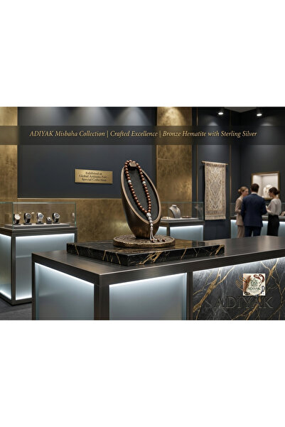 adiyak 33-Piece Sphere Hematite Stone Prayer Beads - 8 mm Rose Colored Gift M...