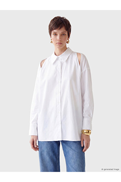 LC Waikiki Two Mt Shop Quality Soulife Women's Shirt with White Window Detail