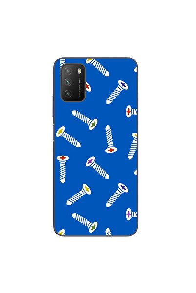 OEM Case compatible with Xiaomi Poco M3 Silicone Gel Tpu Model Screws Pattern