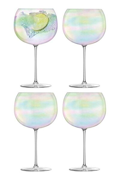 LSA International Bubble Balloon Glass 680 ml Pearl | Set of 4 | Mouth-Blown ...