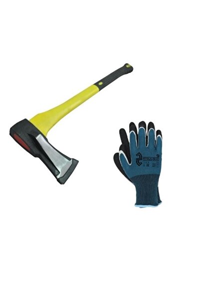 Kraft&dele Set pentru despicat lemne, topor cu pană și mănuși din latex, d215...