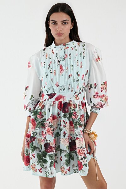 Hiccup MSN Printed mini dress, A-line, long sleeve