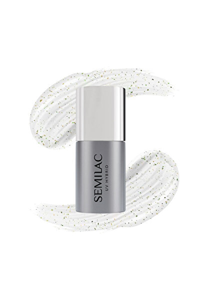 Semilac Top Coat Χωρίς Σκούπισμα T16 με Αστραφτερές Χρυσές & Πράσινες Νιφάδες...