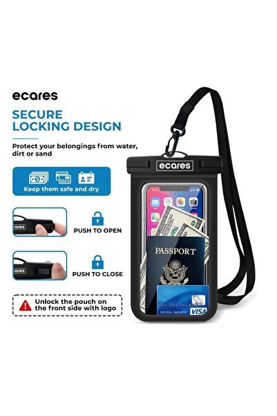Ecares ® Mobile Waterproof Case, Touchscreen Functionality, Waterproof Pouch, Cellphone Dry Bag, Waterproof Cell Phone Case
