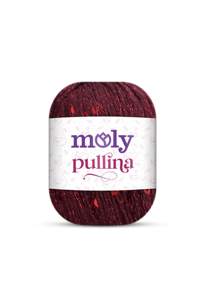 Moly Pullina Pullu Simli Pamuklu Örgü İpi | Col. No: 021 | 50 gr 145 mt - Yaz...