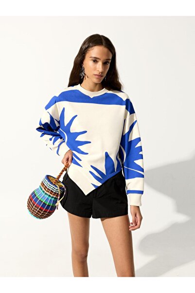 PARFOIS Kadın Pamuklu Desenli Sweatshirt
