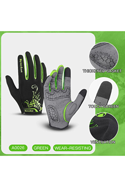 Choice3 قفازات ركوب الدراجات L A0026-GN للاستخدام الخارجي، مقاومة للصدمات، مص...