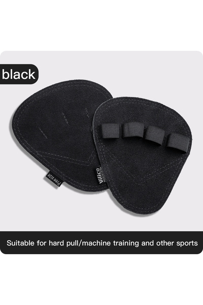 Choice A0140-BK Leather Weight Lifting Training Gloves Palm Protection Women ...