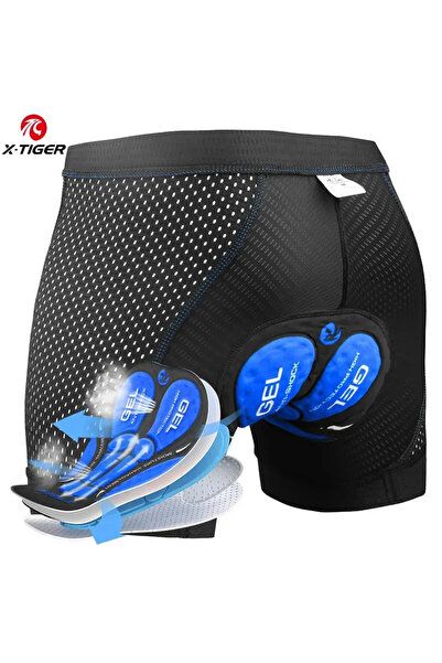 Choice5 XL Blue X-TIGER Bicycle Riding Underwear MTB Cycling Shorts 5D Gel Pa...