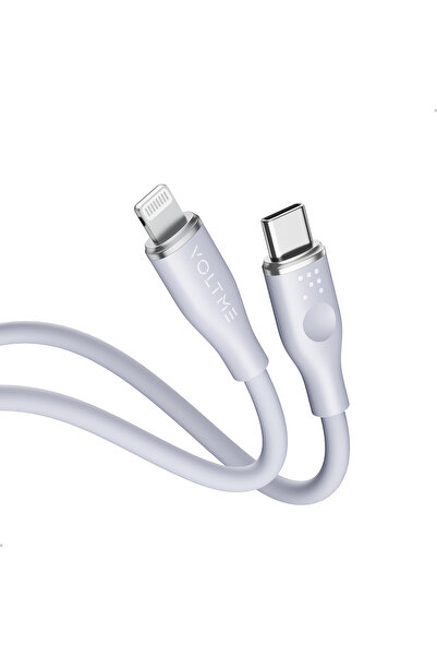 VOLTME كابل سيليكون سائل من Powerlink Moss من النوع C إلى Lightning 3A / 1.2M...