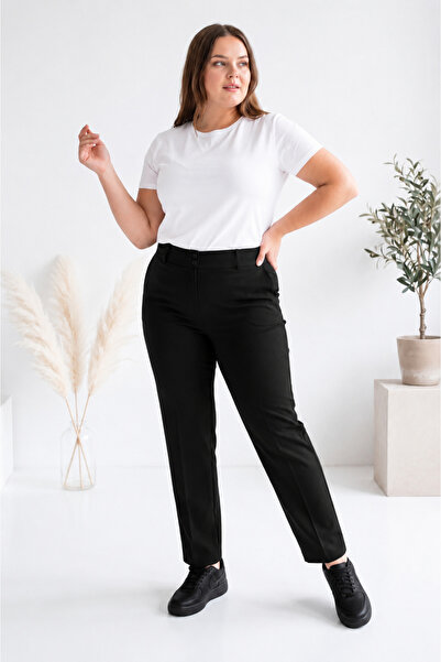 PLUSSELLE Plus size lycra high waisted trousers