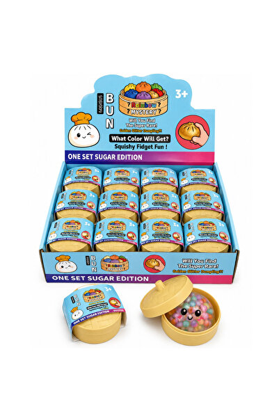 MC Micostore Squishy Dumpling, Jucărie antistres cu bile de gel colorate, 5 c...