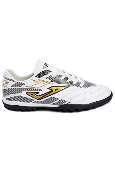 Ay Ayakkabım Laliga 640 Men's White-Gold (36-40) Astroturf Football Shoes