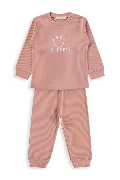 Minidamla Pijama sa osmehnutim licem za uzrast 1-7 godina - roza