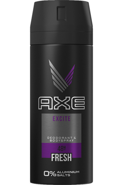 Axe EXCITE 48H FRESH 0% ALUMINIUM SALTS DEODORANT & BODYSPRAY 150ML