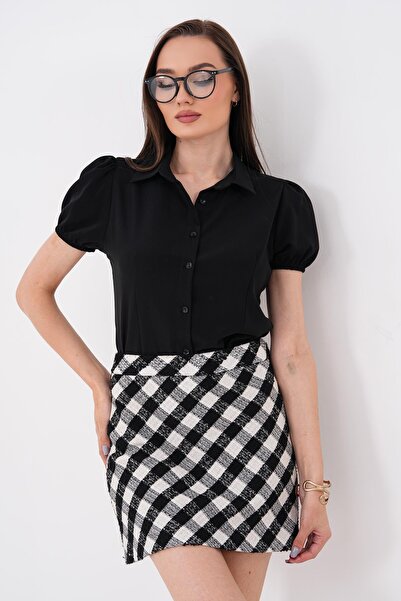 ŞİMAL Women's Short Sleeve Shirt with Pockets 260626 -