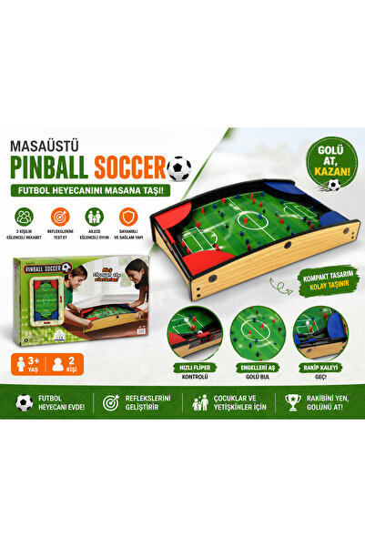 Sunman Masaüstü Pinball Soccer Futbol Oyunu – Ahşap Görünümlü Eğlenceli Aile ...