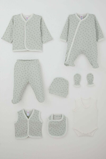 Breeze Baby Boy Hospital Release Pack of 8 Tiny Triangles Patterned 0-3 Month...