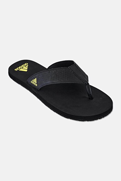 adidas شبشب رجالي سهل الارتداء بشعار العلامة التجارية، أسود