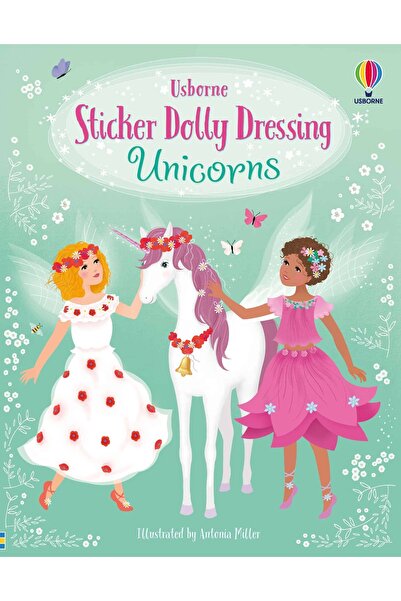Usborne Carte pentru copii - Păpușă cu autocolante pentru îmbrăcat unicorni