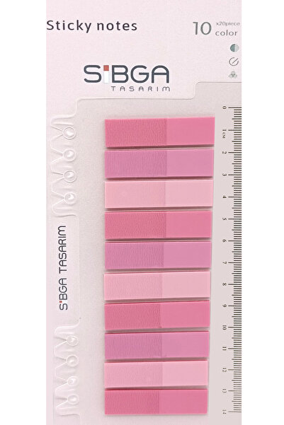 sibga tasarım Şeffaf Pembe Renkli Postit Post-it Post it. Kitap Ayracı Ayraç ...