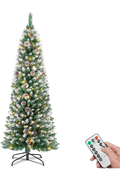 OEM Brad artificial verde decorat cu o luminiță LED cu 160 de LED-uri și 25 d...