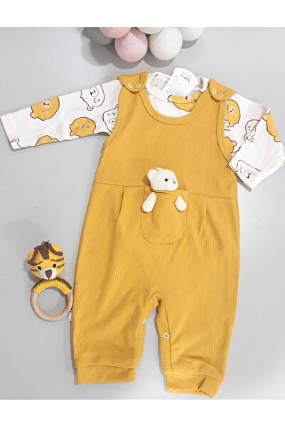 Sönmez Baby OYUNCAK AYILI PENYE SALOPET TULUM BLUZLU İKİLİ BEBE TAKIMI