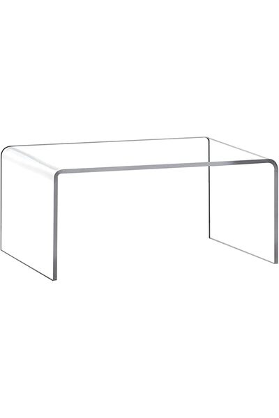Slasa حامل عرض أكريليك شفاف 12 × 12 × 6 سم، رف عرض شفاف