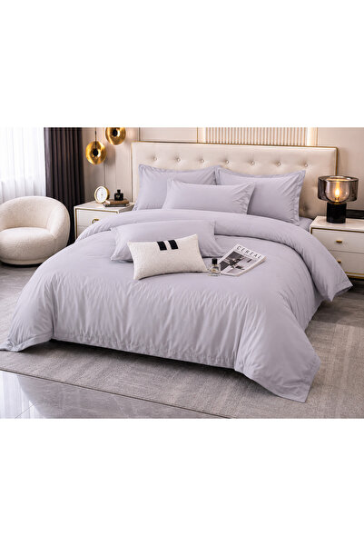 MEİSO Set 4 Piese 240x260 cm - Lenjerie de Pat Premium MĚISO din Bumbac Satin...