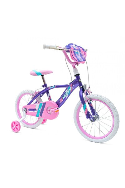 Huffy Bicicleta fetite Glimmer Violet 16 inch, cu gentuta pentru ghidon, vars...