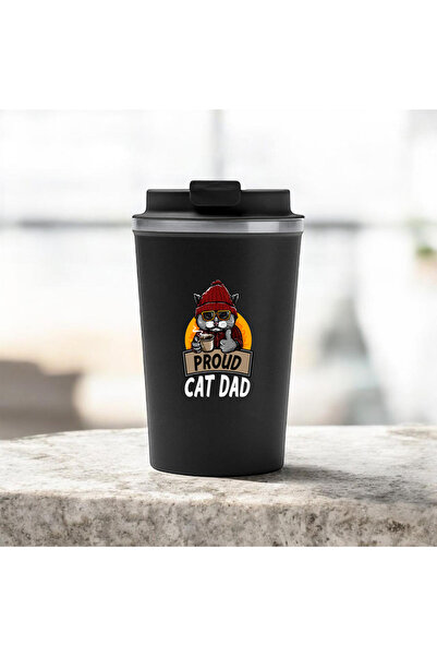 Cu Pisici Cana termos cafea-Proud Cat Dad